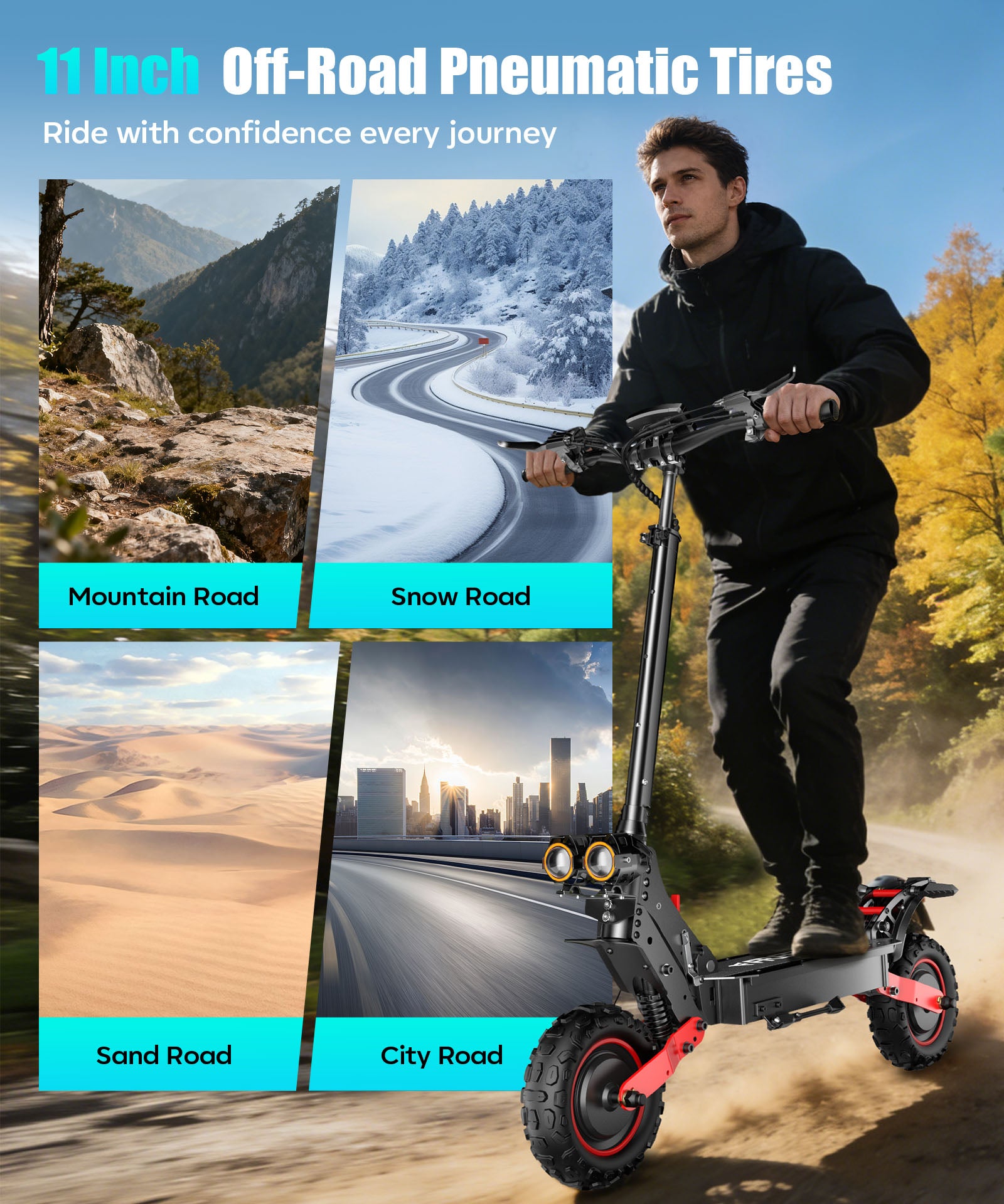 INDUX Electric Scooters For Adults,1200W*2 Motor,55KM