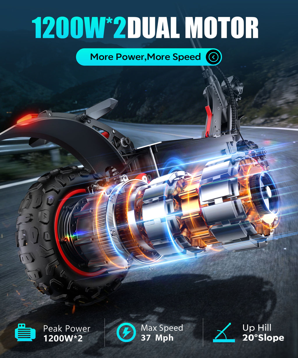 INDUX Electric Scooters For Adults,1200W*2 Motor,55KM