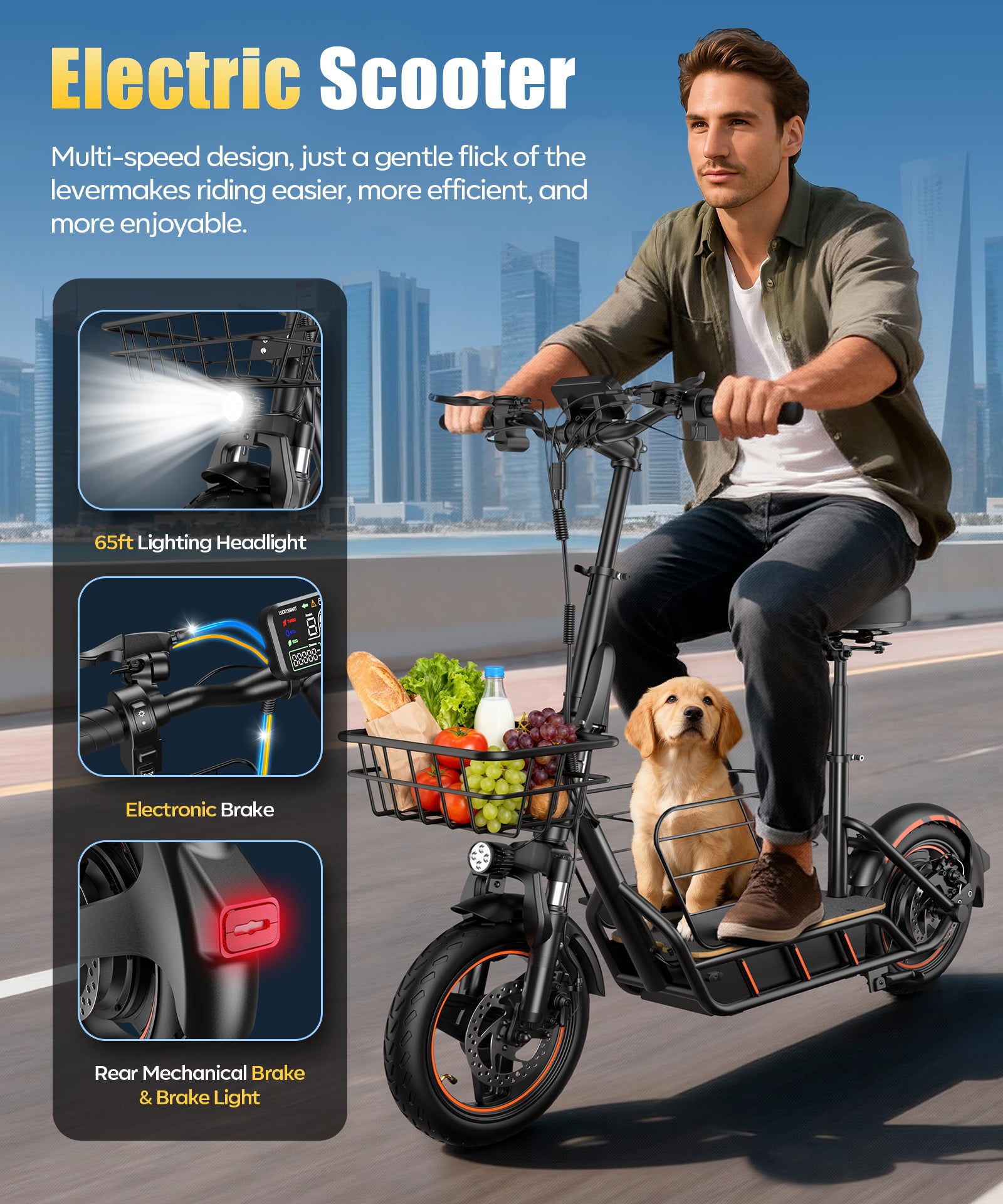 INDUX H14 Electric Scooters 600W 35KM