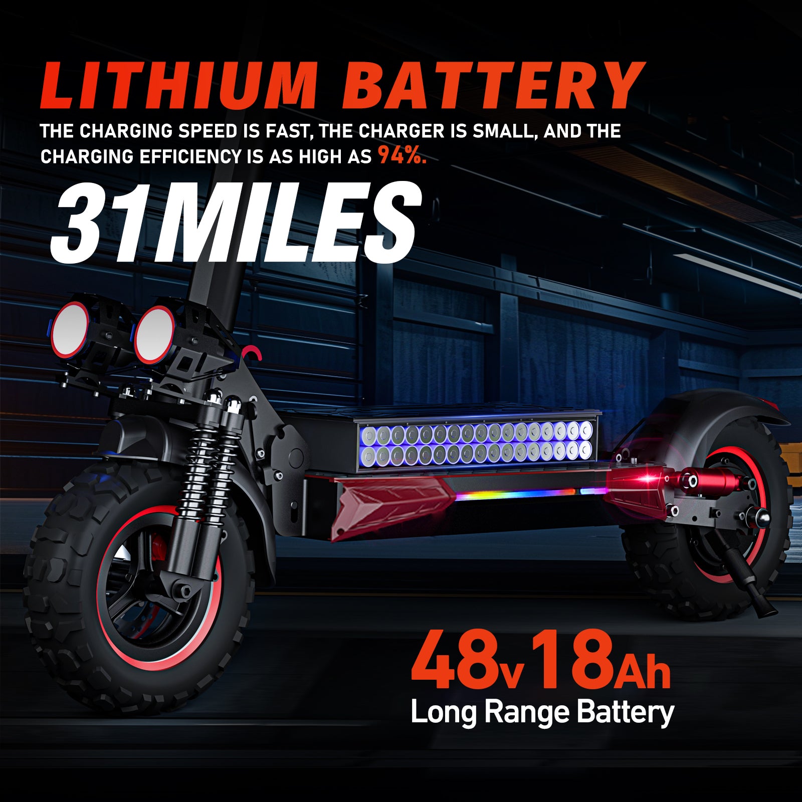 INDUX Long Range Electric Scooters For Commuting,1200W,50KM